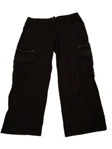 Cache - Size 6 Black Cropped Cargo Pants Please Read